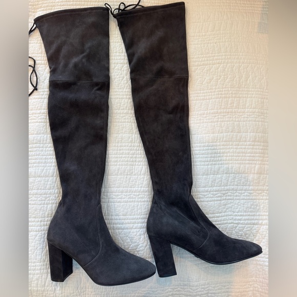 Stuart Weitzman Tieland Suede Over the Knee Boots - Picture 3 of 7